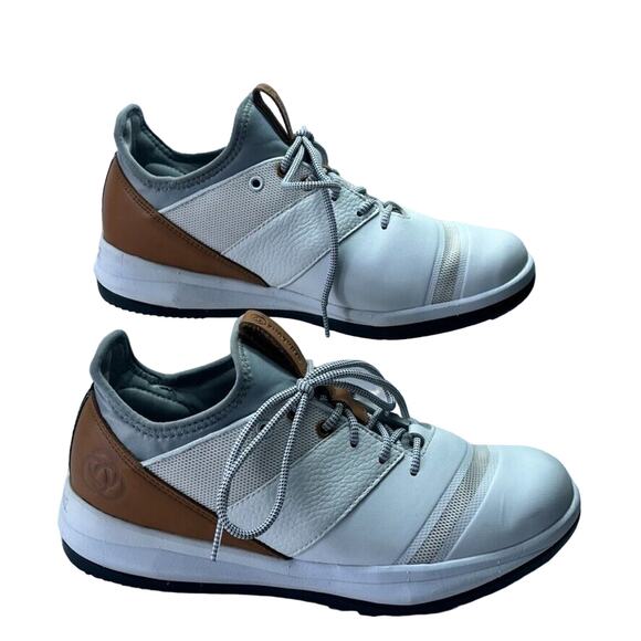 Athalonz EnVe Sneakers Mens 9 Performance Spikeless Golf Shoes White Tan Lace Up main image 7